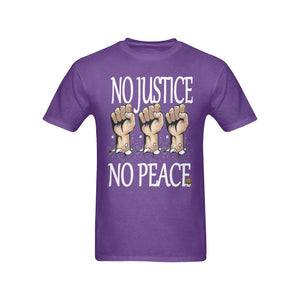 #Rossolini1# No Justice No Peace Purple T-Shirt