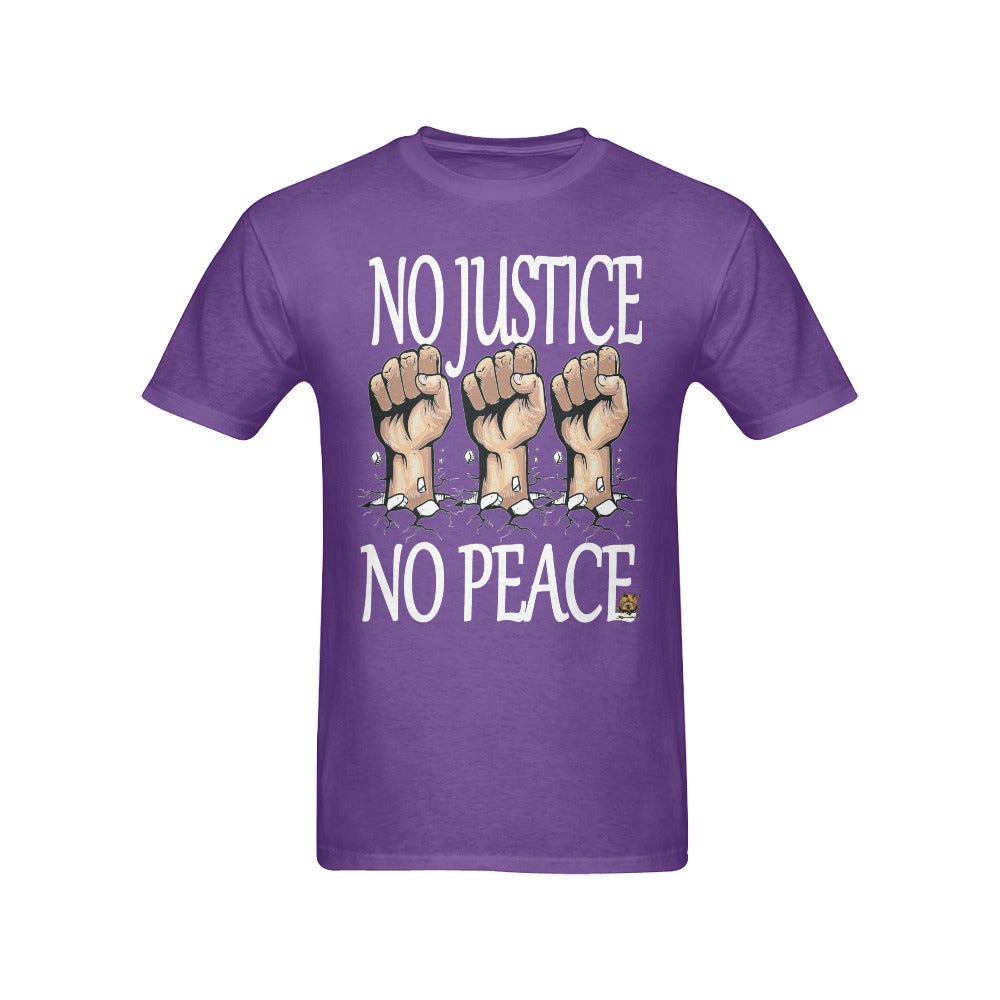 #Rossolini1# No Justice No Peace Purple T-Shirt