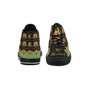 #Rossolini1# PAK Black/Green Black Bottom 2 Vancouver H Women's Canvas Shoes (1013-1)