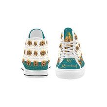#Rossolini1# PAK White/Kelly Green Tongue Vancouver H Women's Canvas Shoes (1013-1)