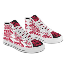 #Rossolini1# Black Lives Matter 9s BT Red Fist White Bottom Women's Shoes