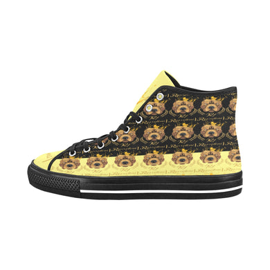 #Rossolini1# PAK Black/Yellow Tongue Black Bottom Vancouver H Men's Canvas Shoes (1013-1)