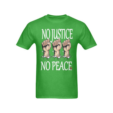 #Rossolini1# No Justice No Peace Green T-Shirt