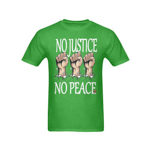 #Rossolini1# No Justice No Peace Green T-Shirt
