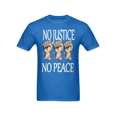 #Rossolini1# No Justice No Peace Blue T-Shirt