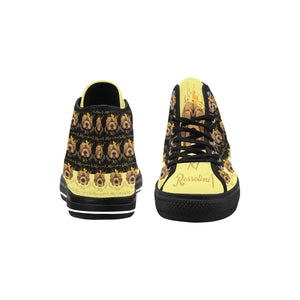 #Rossolini1# PAK Black/Yellow Tongue Black Bottom Vancouver H Men's Canvas Shoes (1013-1)