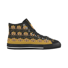 #Rossolini1# PAK Black/Gold Black Bottom 2 Vancouver H Women's Canvas Shoes (1013-1)