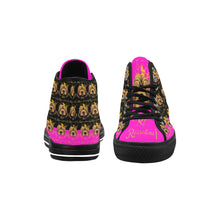 #Rossolini1# PAK Black/Hot Pink Tongue Black Bottom Vancouver H Men's Canvas Shoes (1013-1)