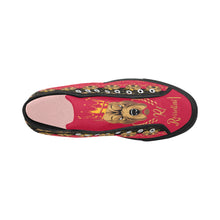 #Rossolini1# PAK Black/Red Tongue Black Bottom Vancouver H Women's Canvas Shoes (1013-1)