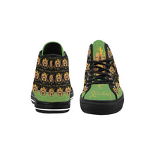 #Rossolini1# PAK Black/Green Tongue Black Bottom Vancouver H Men's Canvas Shoes (1013-1)