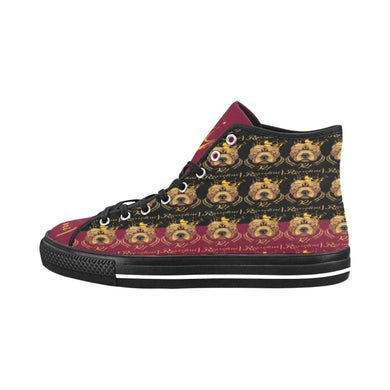 #Rossolini1# PAK Black/Candy Apple Red Tongue Black Bottom Vancouver H Men's Canvas Shoes (1013-1)
