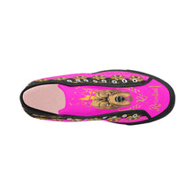 #Rossolini1# PAK Black/Hot Pink Tongue Black Bottom Vancouver H Women's Canvas Shoes (1013-1)