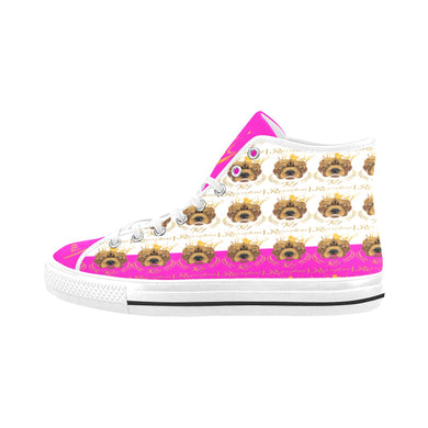 #Rossolini1# PAK White/Hot Pink Tongue Vancouver H Men's Canvas Shoes (1013-1)
