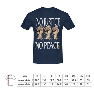 #Rossolini1# No Justice No PeaceNavy Blue T-Shirt