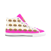 #Rossolini1# PAK White/Hot Pink Tongue Vancouver H Men's Canvas Shoes (1013-1)