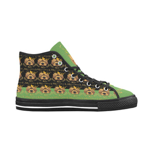 #Rossolini1# PAK Black/Green Tongue Black Bottom Vancouver H Women's Canvas Shoes (1013-1)