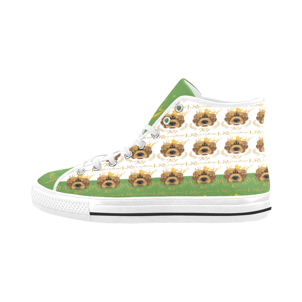 #Rossolini1# PAK White/Green Tongue Vancouver H Men's Canvas Shoes (1013-1)