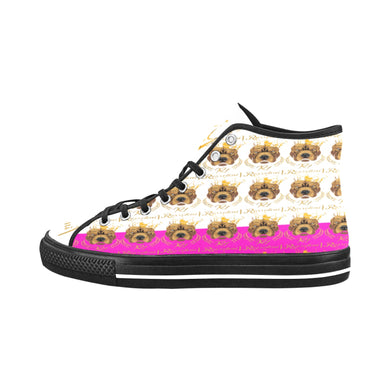 #Rossolini1# PAK White/Hot Pink Black Bottom Vancouver H Men's Canvas Shoes (1013-1)