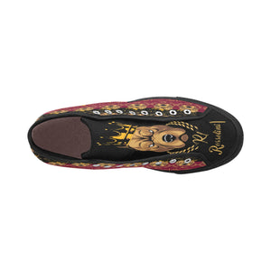 #Rossolini1# PAK Black/Candy Apple Red Black Bottom 2 Vancouver H Men's Canvas Shoes (1013-1)