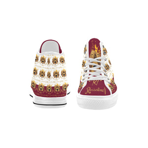 #Rossolini1# PAK White/Candy Apple Red Tongue Vancouver H Men's Canvas Shoes (1013-1)