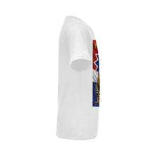 #Rossolini1#  Juneteeth R-W-B Flag- White T-Shirt