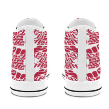 #Rossolini1# Black Lives Matter 9s Red Fist White Bottom Women's Shoes