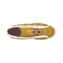 #Rossolini1# PAK White/Gold Tongue Vancouver H Women's Canvas Shoes (1013-1)