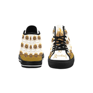 #Rossolini1# PAK White/Gold Black Bottom Vancouver H Men's Canvas Shoes (1013-1)
