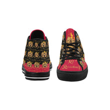 #Rossolini1# PAK Black/Red Tongue Black Bottom Vancouver H Women's Canvas Shoes (1013-1)