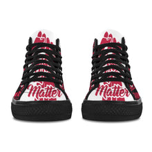 #Rossolini1# Black Lives Matter 9s WT Red Fist Black Bottom Men's Shoes