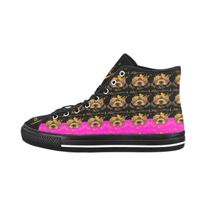 #Rossolini1# PAK Black/Hot Pink Black Bottom 2 Vancouver H Men's Canvas Shoes (1013-1)