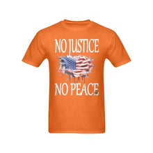 #Rossolini1# No Justice No Peace Flag Navy Orange