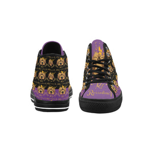 #Rossolini1# PAK Black/Purple Tongue Black Bottom Vancouver H Women's Canvas Shoes (1013-1)