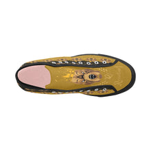 #Rossolini1# PAK Black/Gold Tongue Black Bottom Vancouver H Women's Canvas Shoes (1013-1)