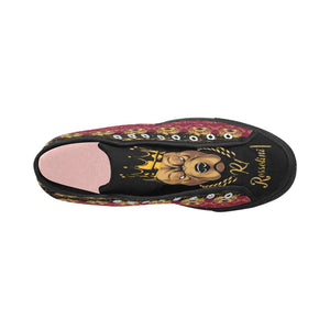 #Rossolini1# PAK Black/Candy Apple Red Black Bottom 2 Vancouver H Women's Canvas Shoes (1013-1)