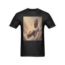 #Rossolini1# Tupac Sitting On Clouds - Black T-Shirt