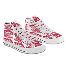 #Rossolini1# Black Lives Matter 9s Red Fist White Bottom Women's Shoes