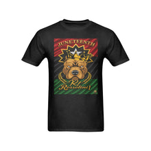 #Rossolini1#  Juneteeth R-B-G Flag- Black T-Shirt