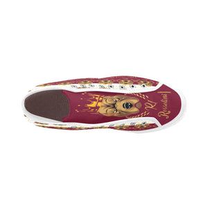 #Rossolini1# PAK White/Candy Apple Red Tongue Vancouver H Women's Canvas Shoes (1013-1)
