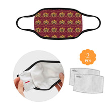 #Rossolini1# Candy Apple Red Mouth Mask (2 Filters Included) (Non-medical Products)