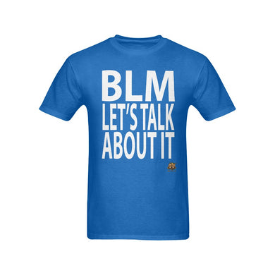 #Let's Talk About It# Blue T-Shirt