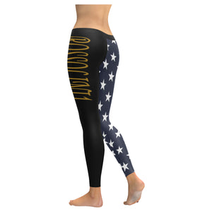 #Rossolini1# TheName Blue Back Stars Low Rise Leggings (Invisible Stitch) (Model L05)