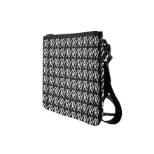 #R1# White Writing Slim Clutch Bag (Model 1668)