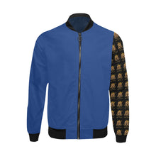 #Rossolini1# All Left Royal Blue All Over Print Bomber Jacket for Men (Model H31)