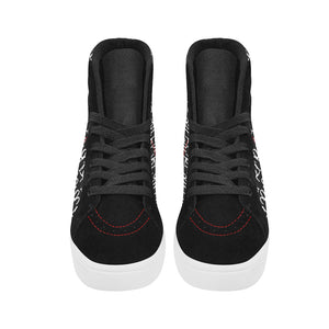 #R1# Low White Writing Capricorn High Top Casual Shoes for Men (Model 037)