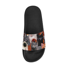 #I Love All Cats# Men's Slide Sandals/Large Size (Model 057)