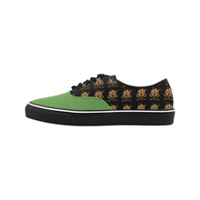 #Rossolini1# Grass Green Classic Women's Canvas Low Top Shoes/Large (Model E001-4)