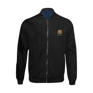 #Rossolini1# Black Biss Bomber Jacket for Men (Model H31)
