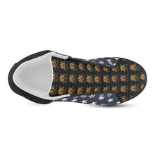 #Rossolini1# TimeLess Blue Back Stars Men's Chukka Canvas Shoes (Model 003)