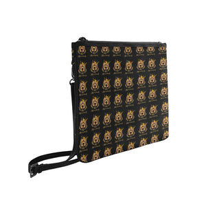#Rossolini1# 2 Black Slim Clutch Bag (Model 1668)